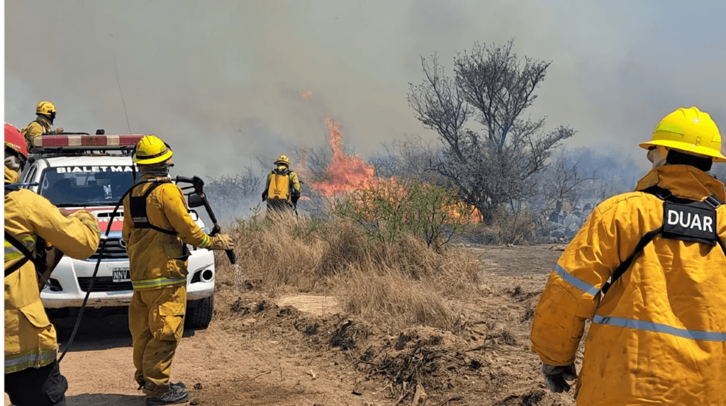 Desesperación por los incendios en Córdoba: hay nuevos focos y un detenido acusado de desatar el fuego