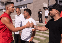 Sergio Kun Agüero visitó el entrenamiento de Independiente y llevó a su hijo a probarse a las inferiores del club