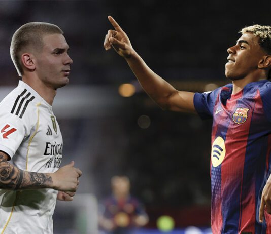 Real Madrid vs Barcelona: Jóvenes Estrellas Mastantuono y Yamal en Acción