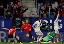 Osasuna vence al Real Madrid 2-1 en La Liga: Impacto en el torneo