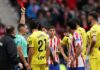 Expulsión de Abqar sacude a Atlético de Madrid vs Getafe