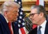 Trump predice dimisión de Starmer: críticas a inmigración y energía