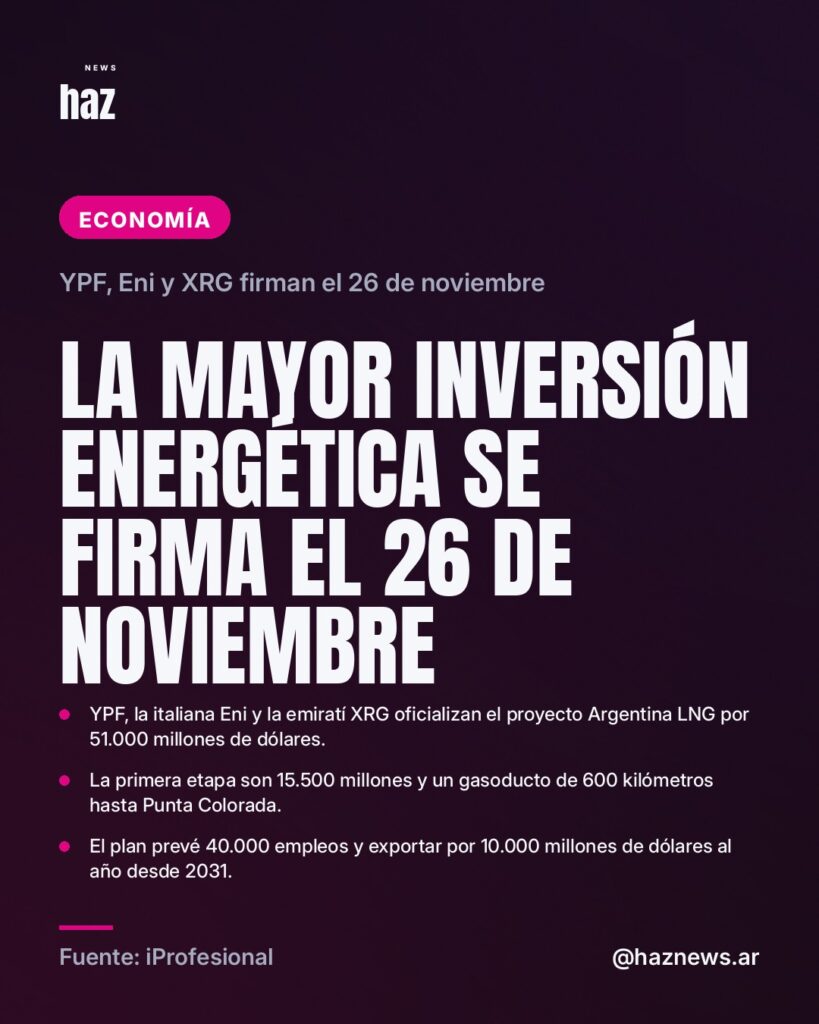 La mayor inversión energética se firma el 26 de noviembre