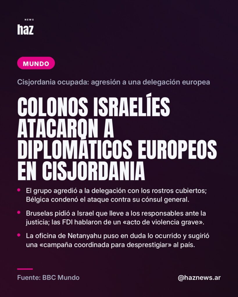 Colonos israelíes atacaron a diplomáticos europeos en Cisjordania