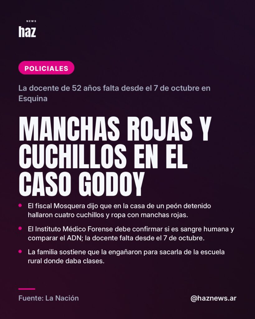 Manchas rojas y cuchillos en el caso Godoy