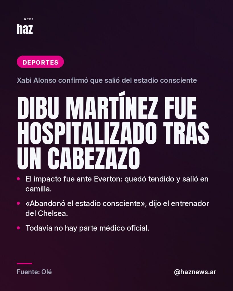 Dibu Martínez fue hospitalizado tras un cabezazo