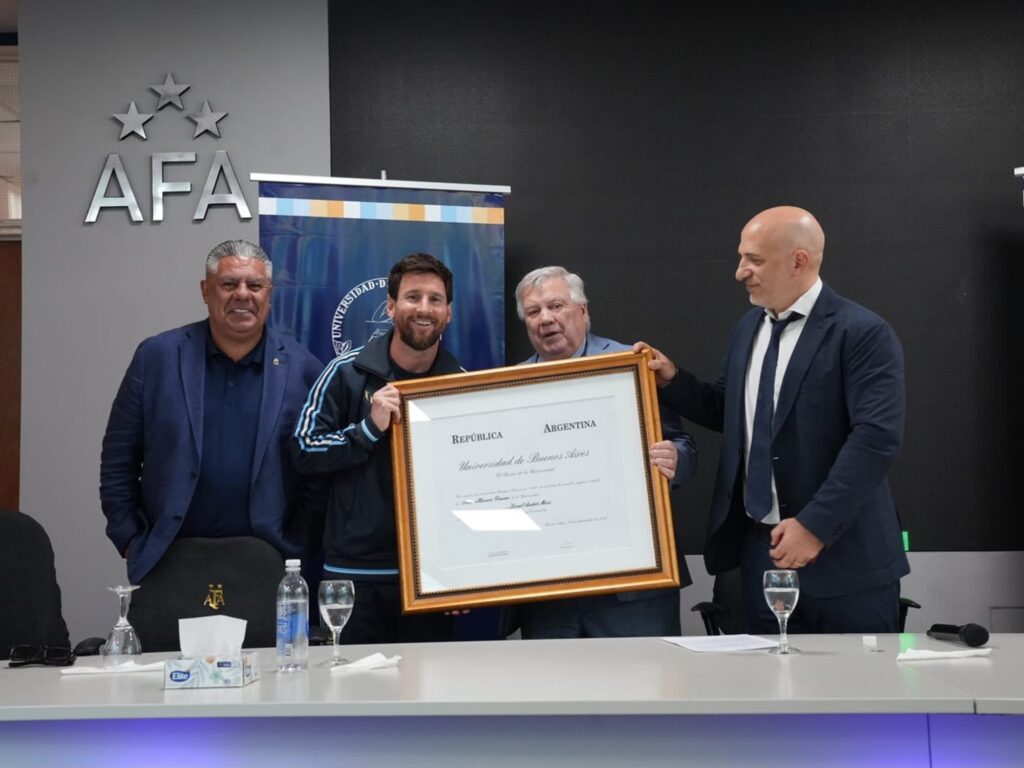 Lionel Messi recibe Doctorado Honoris Causa de la UBA antes de despedirse