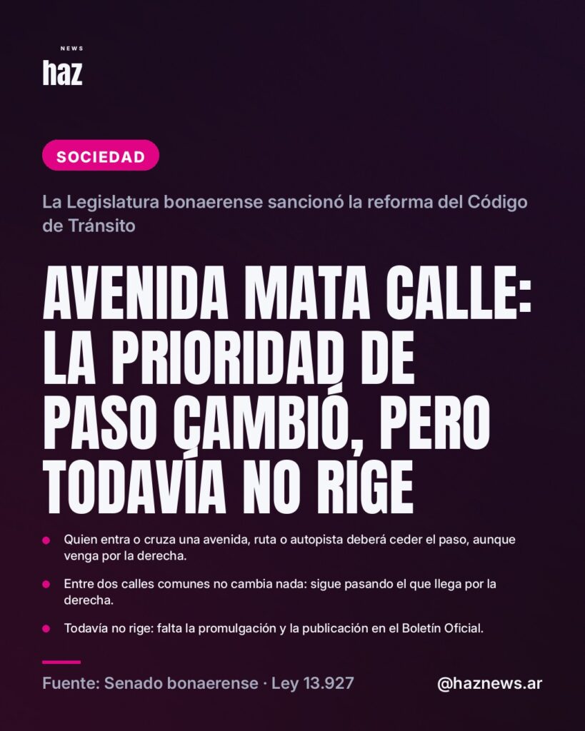 Avenida mata calle: la Provincia cambió la prioridad de paso, pero todavía no rige